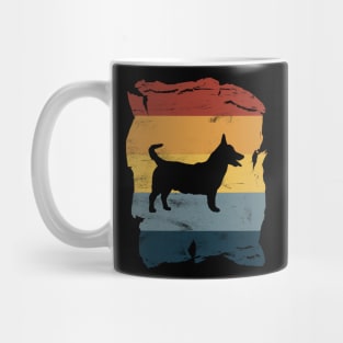 Lancashire Heeler Distressed Vintage Retro Silhouette Mug